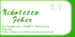nikoletta feher business card